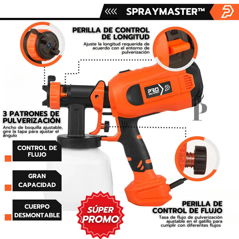 SprayMaster: Pistola Pulverizadora de Pintura Profesional con Compresor Especializado