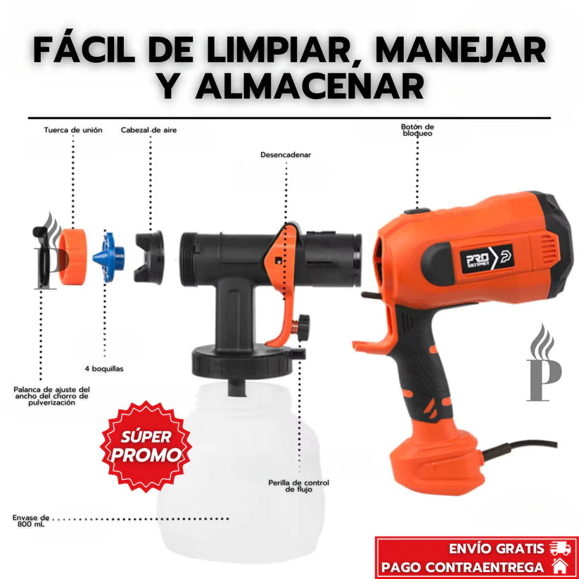 SprayMaster: Pistola Pulverizadora de Pintura Profesional con Compresor Especializado