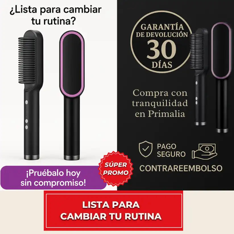 Liss-Aura™: Cepillo Alisador Electrico Profesional