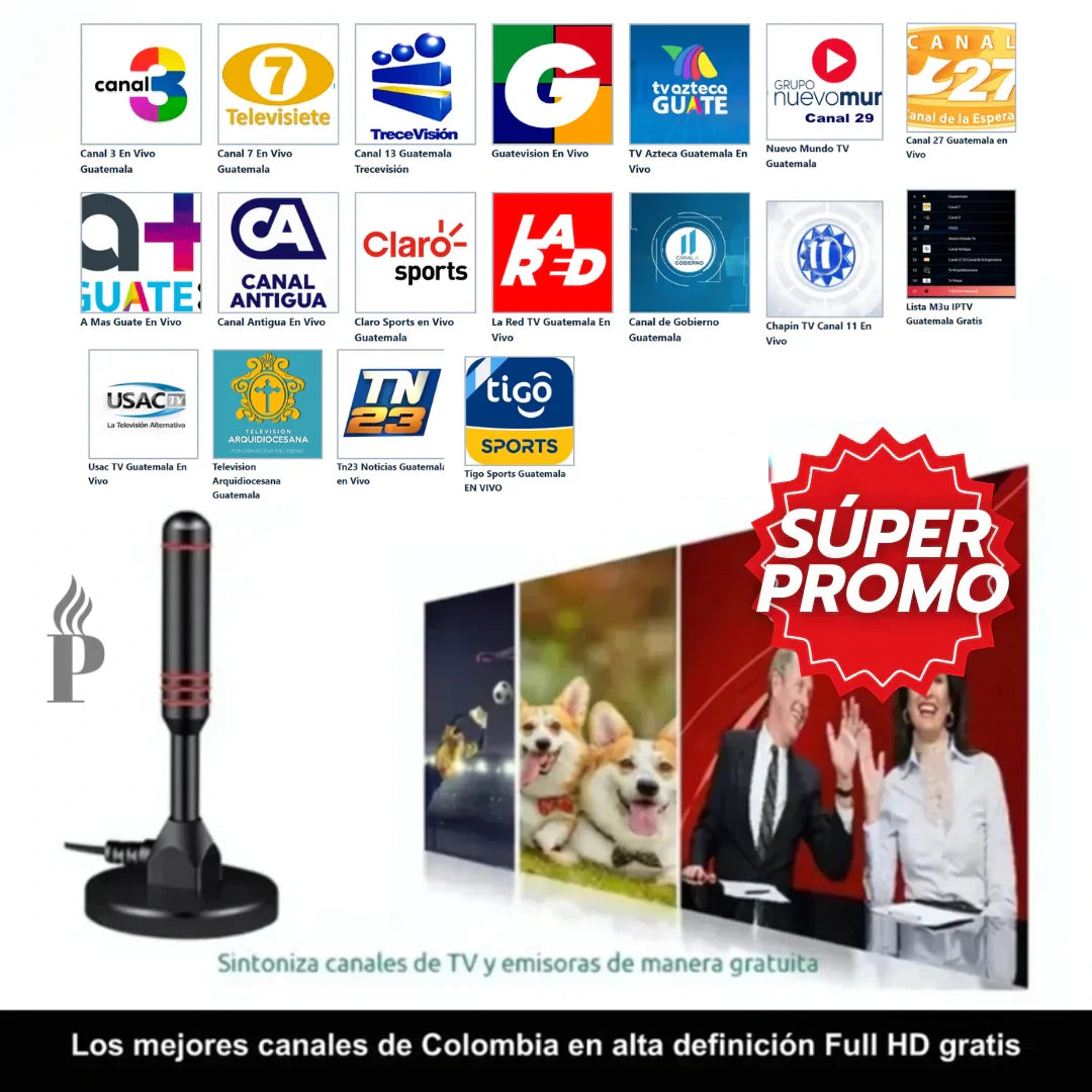 SignalPro™: Antena Digital 360° - TV Gratis en HD con Tecnología de Recepción Avanzada